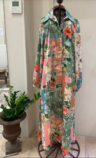 Floral Silk Oversized Dress