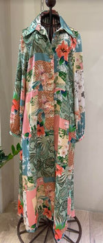 Load image into Gallery viewer, Floral Silk Oversized Dress
