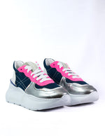 Load image into Gallery viewer, Andia Fora Blue and Pink Sneakers
