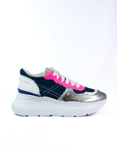 Andia Fora Blue and Pink Sneakers