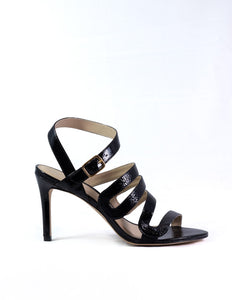 Guilhermina Glossy Black Straps Sandal