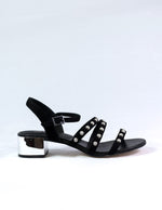 Load image into Gallery viewer, Luz da Lua Black and Metal Sandal | 2241
