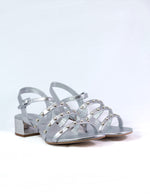 Load image into Gallery viewer, Luz da Lua Silver and Metal Sandal | 2241S
