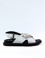 Load image into Gallery viewer, Ma &amp; Lò White Stones Sandal | 1964W
